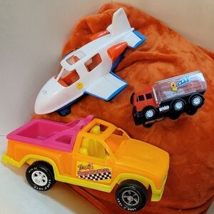 Supercross Toy Vehicle Set - White, Orange, Red
